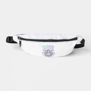 Unicorn Meditation Unicorn White Background Vector Bum Bags