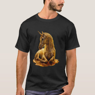Unicorn Men Woman Aesthetic Gold Honey Unicorn T-Shirt