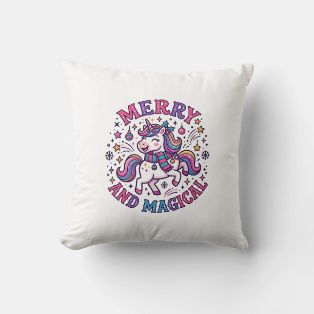 Unicorn Merry and Magical Cushion (Front)
