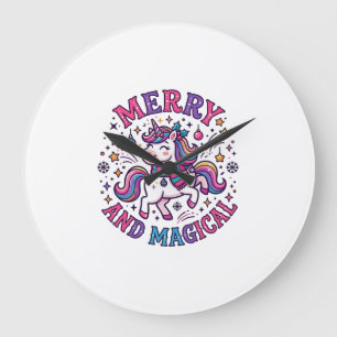 Unicorn Merry and Magical Large Clock