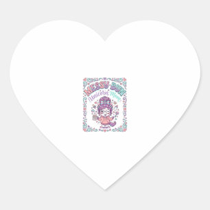 Unicorn Messy Bun Unicorn Mum Retro Style Graphic  Heart Sticker