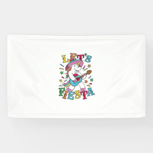 Unicorn Mexican Fiesta Guitar Fun Design Tank Top Banner