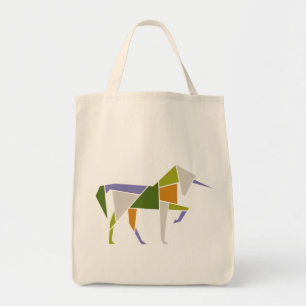 Unicorn Mid Century Modern Tangram MOD Retro Tote Bag