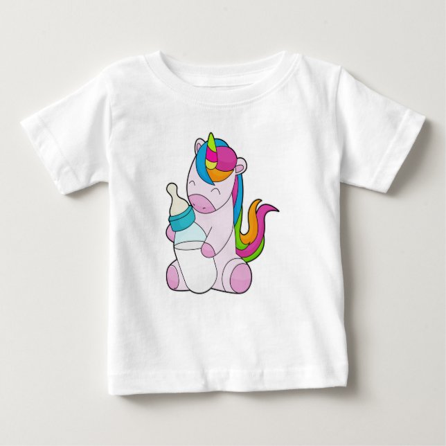 Unicorn Milk bottle Baby T-Shirt (Front)