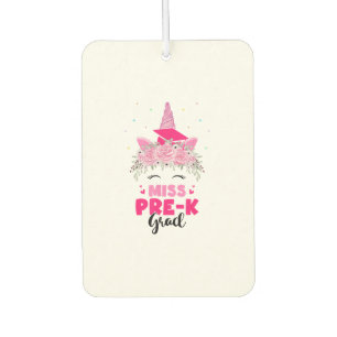 Unicorn Miss Pre-k Grad Preschool Graduation Girls Car Air Freshener