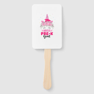 Unicorn Miss Pre-k Grad Preschool Graduation Girls Hand Fan