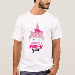 Unicorn Miss Pre-k Grad Preschool Graduation Girls T-Shirt