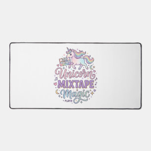 Unicorn Mixtape Magic Adorable Sticker and Shirt D Desk Mat