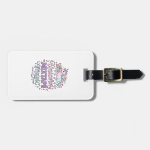 Unicorn Mixtape Magic Adorable Sticker and Shirt D Luggage Tag