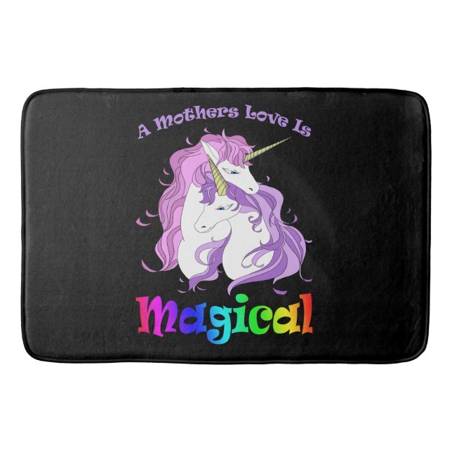Unicorn Mom A Mothers Love Is Magical Bath Mat (Front)