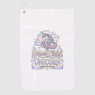 Unicorn Moon Child Unicorn Original Zazzle Design_ Golf Towel