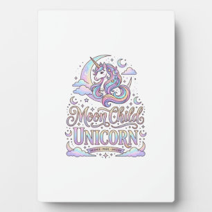Unicorn Moon Child Unicorn Original Zazzle Design_ Plaque