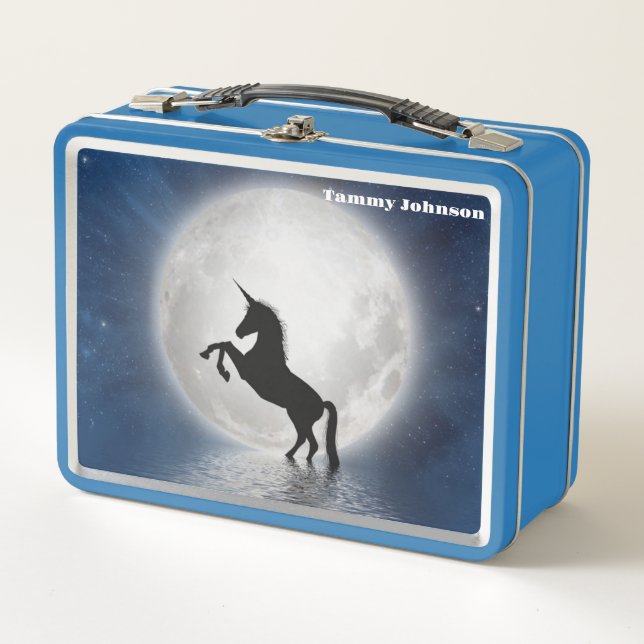 Unicorn Moon Metal Lunch Box (Front)