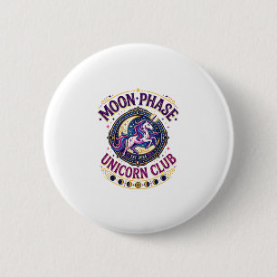 Unicorn Moon Phase Unicorn Club Commercial Shirt G 6 Cm Round Badge
