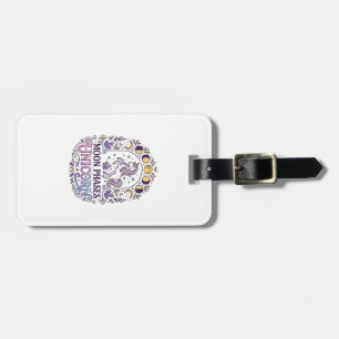 Unicorn Moon Phases Unicorn White Background Shirt Luggage Tag