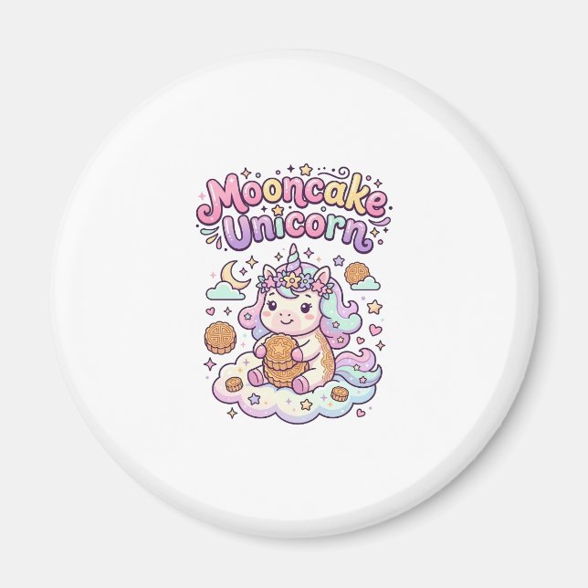 Unicorn Mooncake Unicorn Charming Apparel Graphic_ Magnet (Front)