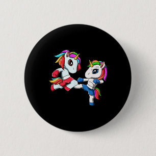 Unicorn Muay Thai - Thai Boxing And Kickboxing Gif 6 Cm Round Badge