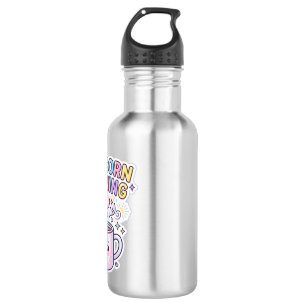 Unicorn Mugicorn Morning Graphic Design Zazzle Des 532 Ml Water Bottle