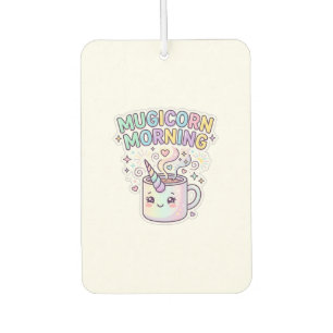 Unicorn Mugicorn Morning Graphic Design Zazzle Des Car Air Freshener
