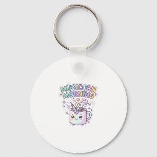 Unicorn Mugicorn Morning Graphic Design Zazzle Des Key Ring