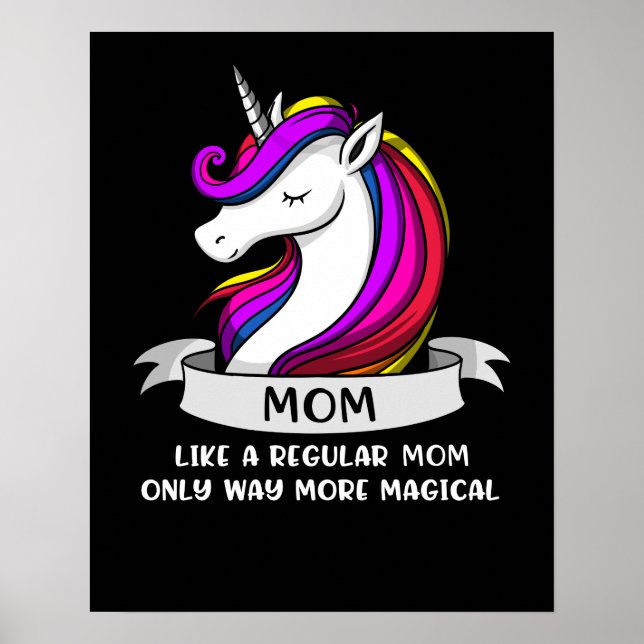 Unicorn Mum Mamacorn Mother Magical Poster (Front)