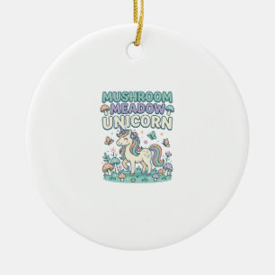 Unicorn Mushroom Meadow Unicorn Trendy T-Shirt Des Ceramic Tree Decoration