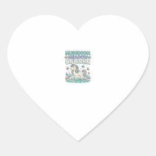 Unicorn Mushroom Meadow Unicorn Trendy T-Shirt Des Heart Sticker