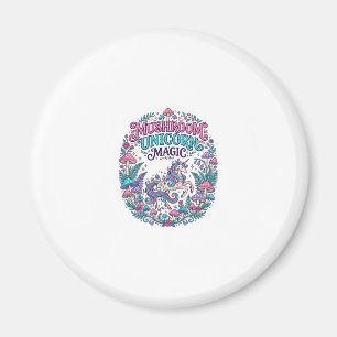 Unicorn Mushroom Unicorn Magic Colorful POD Artwor Magnet