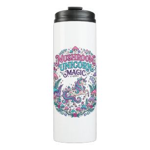 Unicorn Mushroom Unicorn Magic Colorful POD Artwor Thermal Tumbler
