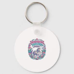 Unicorn Mushroom Unicorn Magic Colourful POD Artwo Key Ring