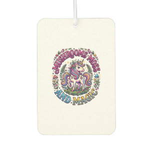 Unicorn Mushrooms Moss and Magic Commercial Shirt  Car Air Freshener
