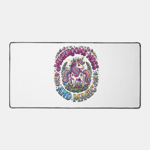 Unicorn Mushrooms Moss and Magic Commercial Shirt Desk Mat