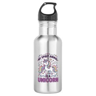 Unicorn My Spirit Animal Is a Unicorn Bold Typogra 532 Ml Water Bottle