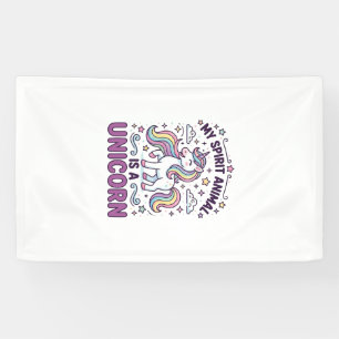 Unicorn My Spirit Animal Is a Unicorn Bold Typogra Banner