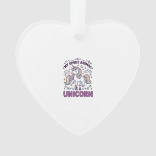 Unicorn My Spirit Animal Is a Unicorn Bold Typogra Ornament