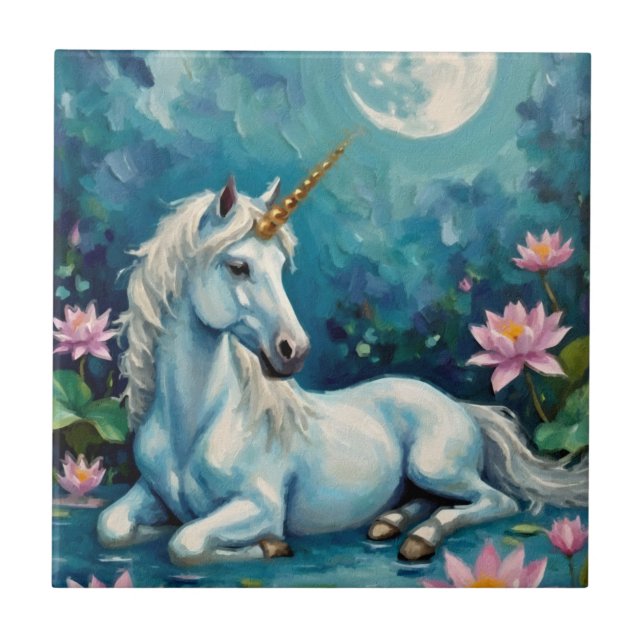 Unicorn Mystic Garden Tile (Front)