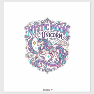 Unicorn Mystic Moon Unicorn Colorful