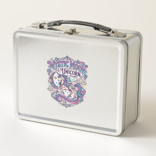 Unicorn Mystic Moon Unicorn Colourful Metal Lunch Box