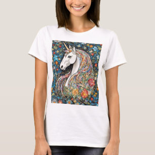 Unicorn Mythical Floral Horse T-Shirt