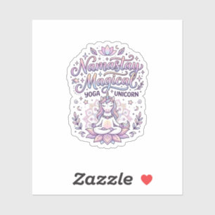 Unicorn Namastay Magical Adorable Typography Desig