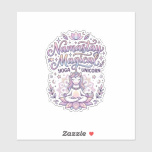 Unicorn Namastay Magical Adorable Typography Desig