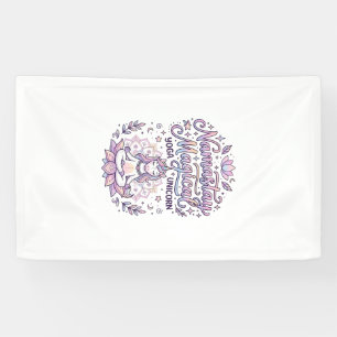 Unicorn Namastay Magical Adorable Typography Desig Banner