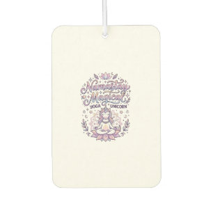 Unicorn Namastay Magical Adorable Typography Desig Car Air Freshener