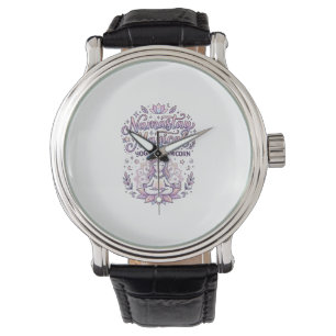 Unicorn Namastay Magical Adorable Typography Desig Watch