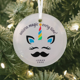 Unicorn Name Ornament - Custom Christmas Gift