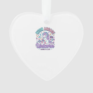 Unicorn Neon Arcade Unicorn Retro Style Product Gr Ornament