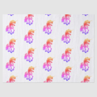 Unicorn Neon Wrapping Paper Flat Sheet Set of 3