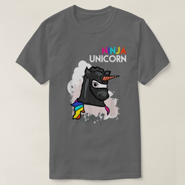 Unicorn Ninja Funny Cool Martial Arts Fighter Gift T-Shirt (Design Front)
