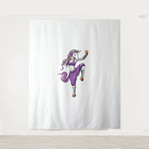 Unicorn Ninja Karate Kickboxing Muay Thai Martial  Tapestry
