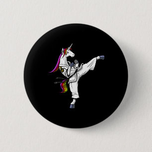 Unicorn Ninja Karate Martial Art Kickboxing Jiu Ji 6 Cm Round Badge